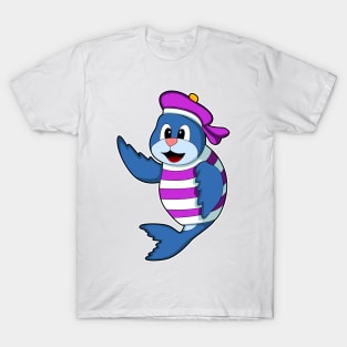 Seal as Sailor with Hat T-Shirt